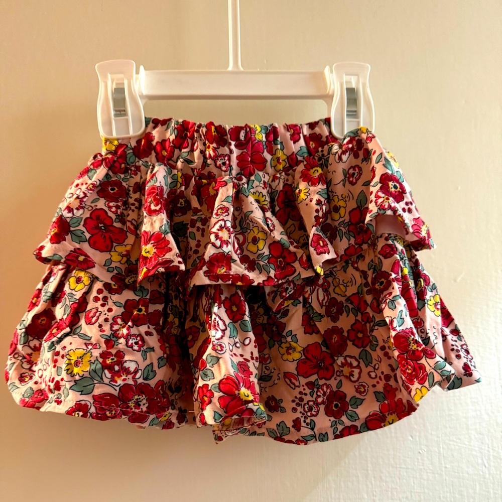 Ruffly Flowered Skirt.  12 mos